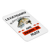 Magnet Flexible Des pêcheurs légendaires de walleye sont nés en ma (Côté Droit)