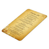 Magnet Flexible Desiderata "Choses désirées" sur Parchemin Vintage (Côté Gauche)