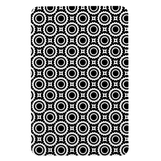 Magnet Flexible Design de cercles en zigzag noir mignon (Vertical)