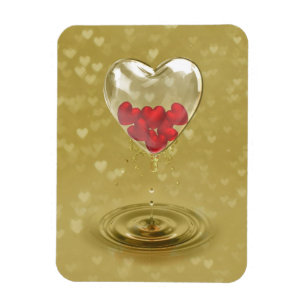 Magnet Flexible Design de coeur en verre romantique