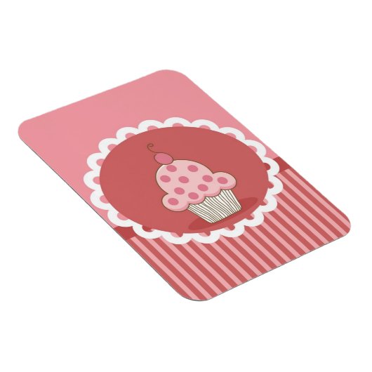 Magnet Flexible Design de cupcake rose (Côté Droit)