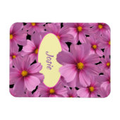 Magnet Flexible Design de fleurs de cosmos pourpre sur un Arrière (Horizontal)