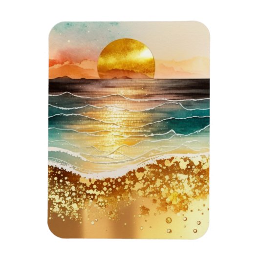 Magnet Flexible Design de la gamme Watercolor Beach 3 (Vertical)