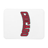 Magnet Flexible Design de texte du style Varsity Red Block de Chic (Horizontal)
