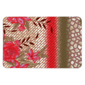 Magnet Flexible Design de tissu complexe avec motifs floraux (Horizontal)