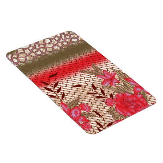 Magnet Flexible Design de tissu complexe avec motifs floraux (Côté Droit)