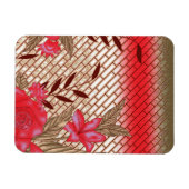 Magnet Flexible Design de tissu complexe avec motifs floraux (Horizontal)