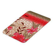 Magnet Flexible Design de tissu complexe avec motifs floraux (Côté Gauche)