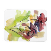 Magnet Flexible Design d'été floral avec peint à la main abstrait  (Horizontal)