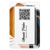 Magnet Flexible Design d'intérieur Simple moderne Abstrait QR Code (Vertical)
