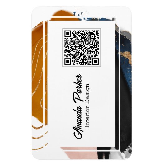 Magnet Flexible Design d'intérieur Simple moderne Abstrait QR Code (Vertical)