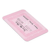 Magnet Flexible Design ethnique Mariage rose Enregistrer la date M (Côté Droit)