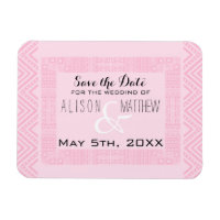 Design ethnique Mariage rose Enregistrer la date M
