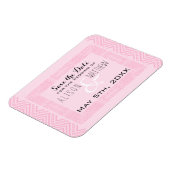 Magnet Flexible Design ethnique Mariage rose Enregistrer la date M (Côté Gauche)