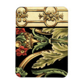 Magnet Flexible Design floral ornemental aux frontières noires (Vertical)
