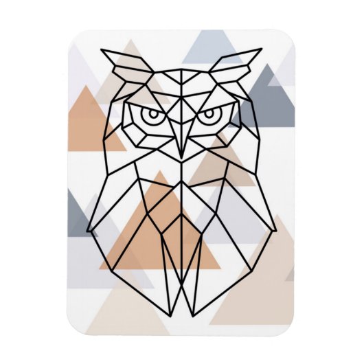 Magnet Flexible Design géometric owl (Vertical)