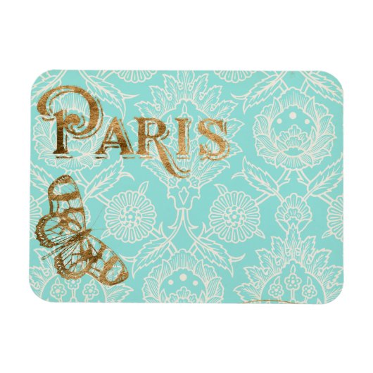 Magnet Flexible Design Gold vintage Paris (Horizontal)