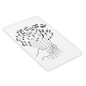 Magnet Flexible Design graphique : fleurs de notes musicales - (Côté Droit)