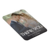Magnet Flexible design merci écriture blanche mariage photo (Côté Droit)