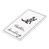 Magnet Flexible Design moderne Black Graphisme Chat et Script (Côté Gauche)