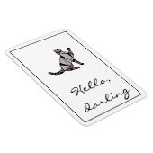 Magnet Flexible Design moderne Black Graphisme Chat et Script (Côté Droit)