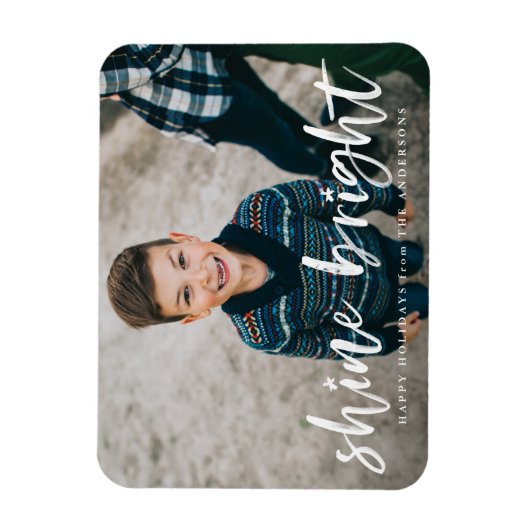 Magnet Flexible Design moderne brillant Script photo de vacances (Vertical)