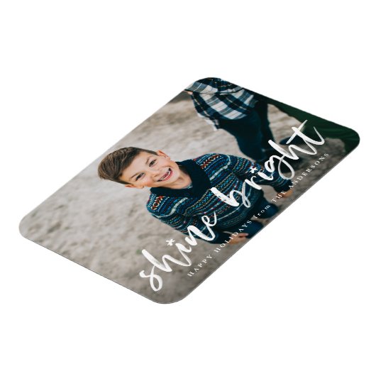Magnet Flexible Design moderne brillant Script photo de vacances (Côté Gauche)