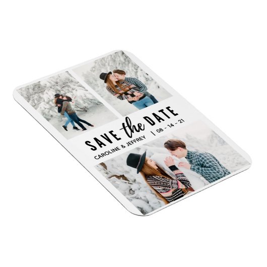 Magnet Flexible design moderne multi photo enregistrer la date (Côté Droit)