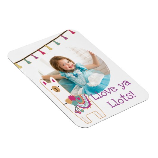 Magnet Flexible Design photo en lama et châteaux mignons (Côté Droit)