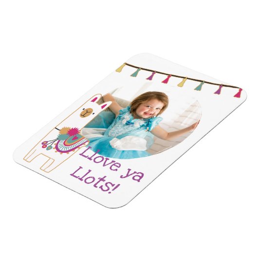 Magnet Flexible Design photo en lama et châteaux mignons (Côté Gauche)