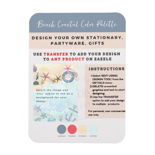 Magnet Flexible Design Propre Plage Côtier Nautique (Vertical)