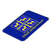 Magnet Flexible design scandinave, Personnalisé Glad midsommar (Côté Gauche)