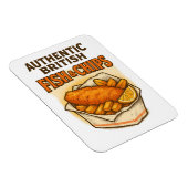 Magnet Flexible Design Vintage "Authentic British Fish & Chips" (Côté Droit)