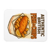 Magnet Flexible Design Vintage "Authentic British Fish & Chips" (Horizontal)