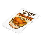 Magnet Flexible Design Vintage "Authentic British Fish & Chips" (Côté Gauche)