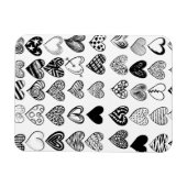 Magnet Flexible Dessin adorable de Black Heart Scribble (Horizontal)