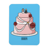 dessin animé de gâteau mariage