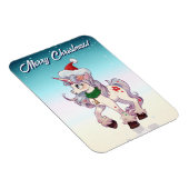 Magnet Flexible Dessin animé de licorne de Noël (Côté Droit)