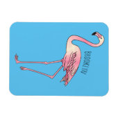 Magnet Flexible dessin animé d'oiseau Flamant rose (Horizontal)