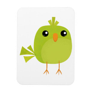 Magnet Flexible Dessin animé d'oiseau vert