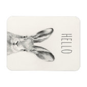 Magnet Flexible Dessin au crayon de lapin (Horizontal)