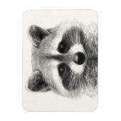 Magnet Flexible Dessin au crayon Raccoon (Vertical)
