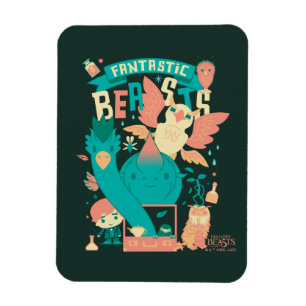 Magnet Flexible Dessin Bêtes Fantastiques Avec Newt Scamander