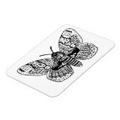 Magnet Flexible Dessin Brahmin moth (Côté Gauche)