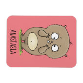 Magnet Flexible Dessin d'adorable hamster (Horizontal)