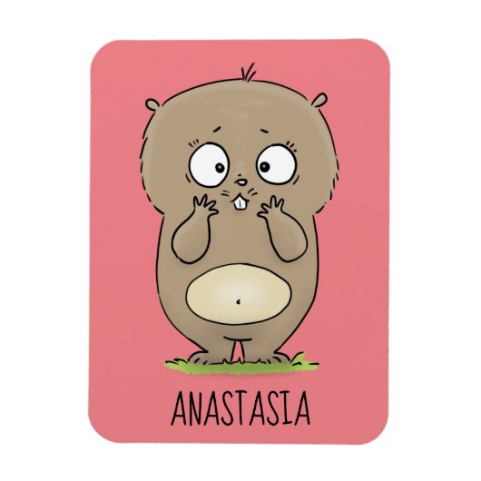 Magnet Flexible Dessin d'adorable hamster (Vertical)