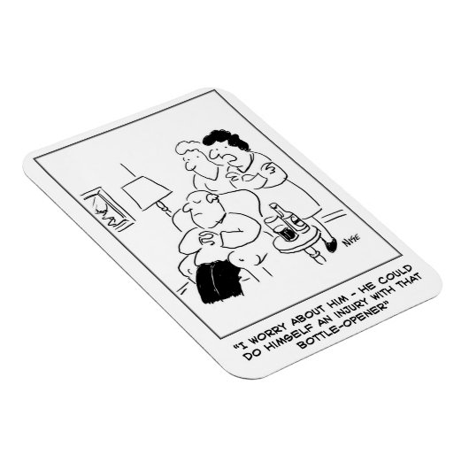 Magnet Flexible Dessin de blessure à la bouteille (Côté Droit)