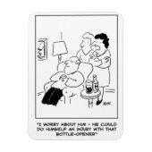 Magnet Flexible Dessin de blessure à la bouteille (Vertical)