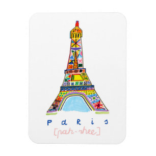 Magnet Flexible Dessin de bout de feutre de Paris