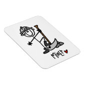 Magnet Flexible Dessin de mineur bâtonnet (Côté Droit)